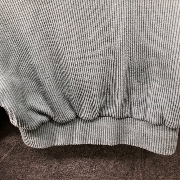 Bo+Tee Cropped Sweatshirt Womens XS Ribbed Crewneck Active Light Blue Teal - Picture 4 of 8